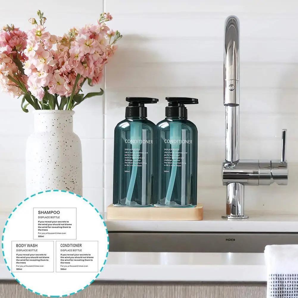 

3/4p/6pcs Sub-bottling Label Shampoo Lotion Shower Label Bottle Lotion Gel Plastic Bottle Label Packing Sticker Sticker A4h0