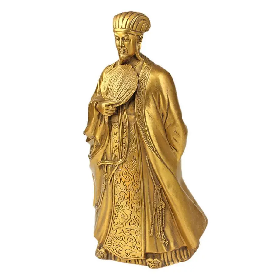 Медная статуя из чистой меди Kong Ming Zhuge Liang wisdom развивающая карьера домашние