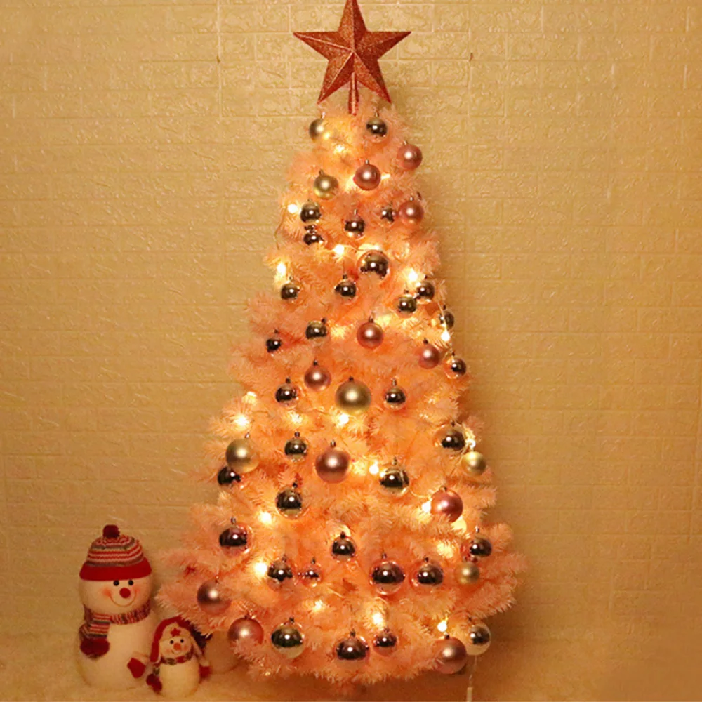 60 см Настольная мини розовая искусственная Рождественская елка с 24 блестящими