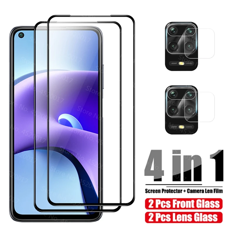 

4in1 Tempered Glass For Xiaomi Redmi Note 9 Pro Max 9S Glass Lens Glass Screen Protector For Xiaomi Redmi Note 9 Pro 9S 9T 9C 9A