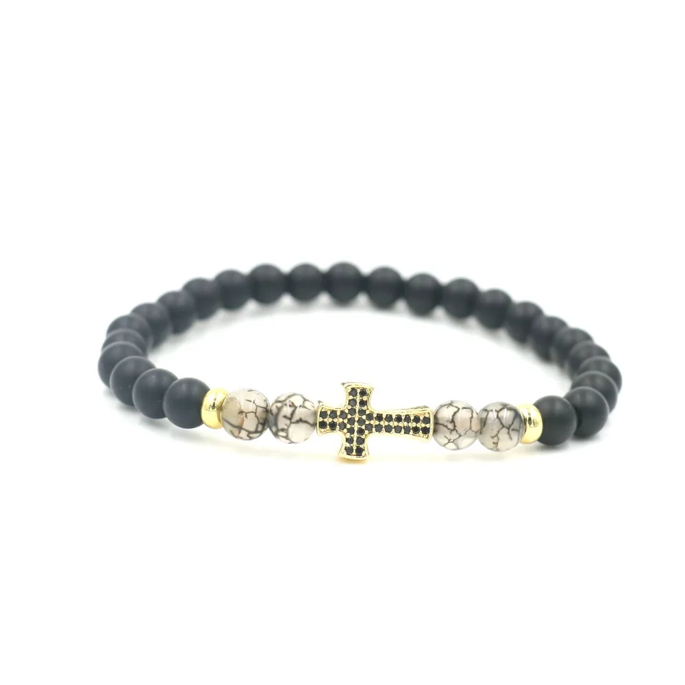 Браслеты из натурального матового камня ювелирные украшения ниток с бусинами 6