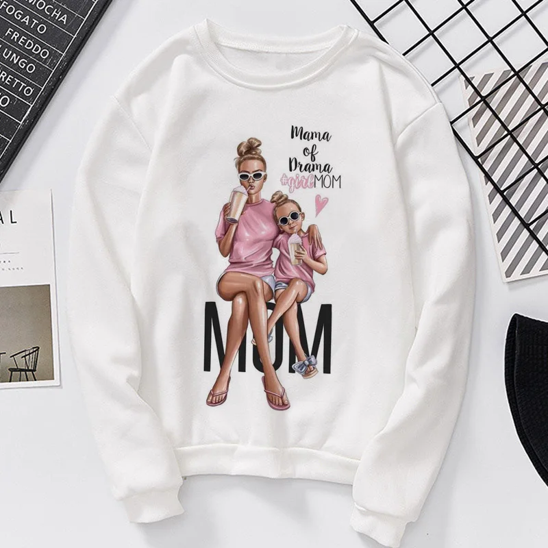 Новое поступление Женская толстовка Vogue корейская модная одежда Harajuku Kawaii Белая толстовка супер мама женские толстовки мама