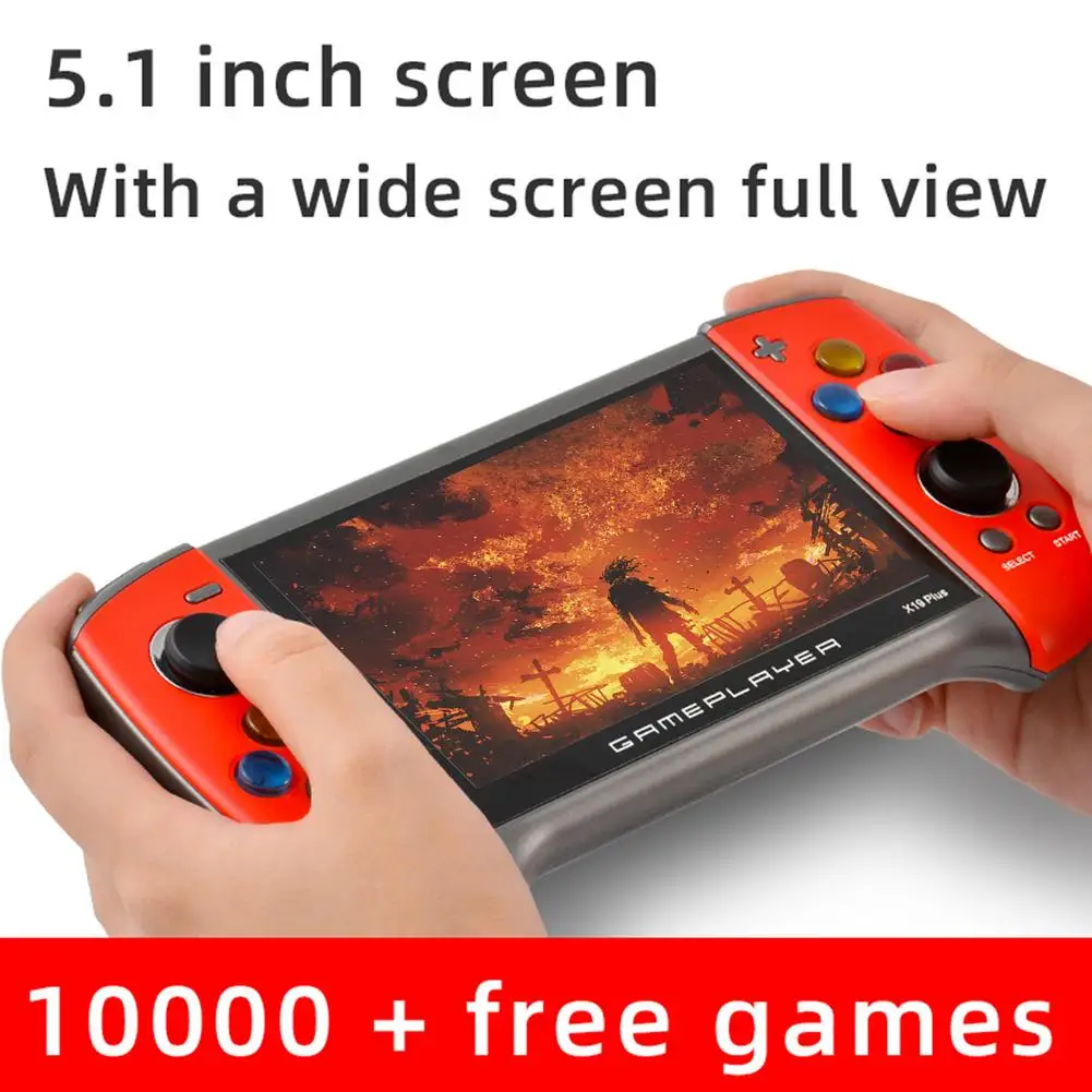 

X19 Plus 5.1-inch Game Console Nostalgic Classic Dual-Shake Game Console Built-in 10,000 Games Super Core Handheld Game Players