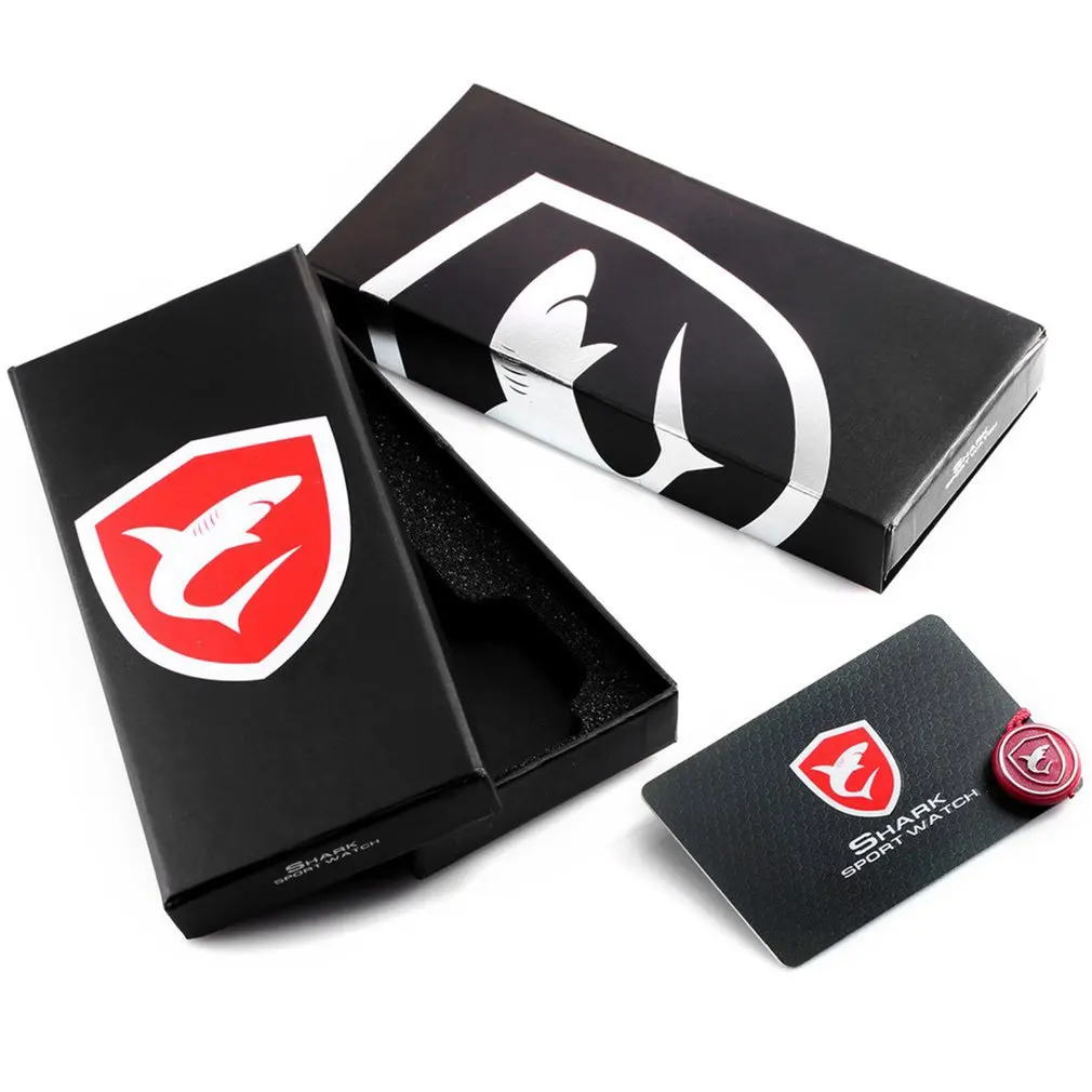 Новые спортивные часы SHARK с поворотным циферблатом специальный дизайн кварцевые