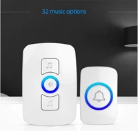 elderly pager with f51 single button wireless doorbell outdoor waterproof smart music plug in doorbell