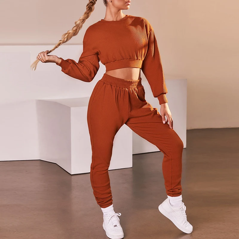 

New Tracksuit For Women Joggers Sweatpant 2 Two Piece Sets Sweat Pants Matching Set Long Sleeve Sport Clothing Outfits Suit
