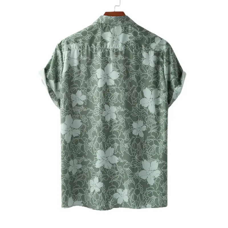 

Mens Summer Casual Button Shirt Short Sleeve Hawaiian Shirts Blouse Loose Tops