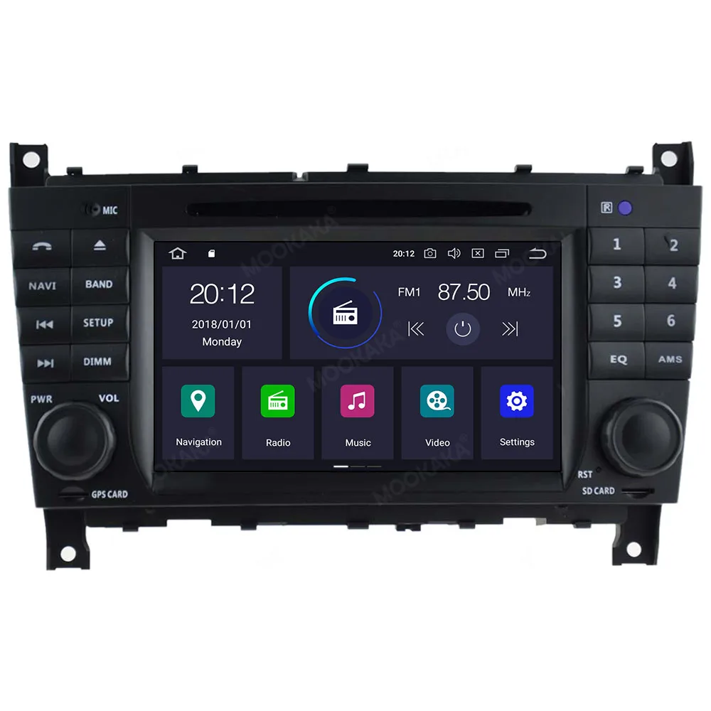 Автомобильный радиоприемник на Android 10 0 4 + 64 ГБ GPS-навигация для Benz C-Class W203 2004-2007