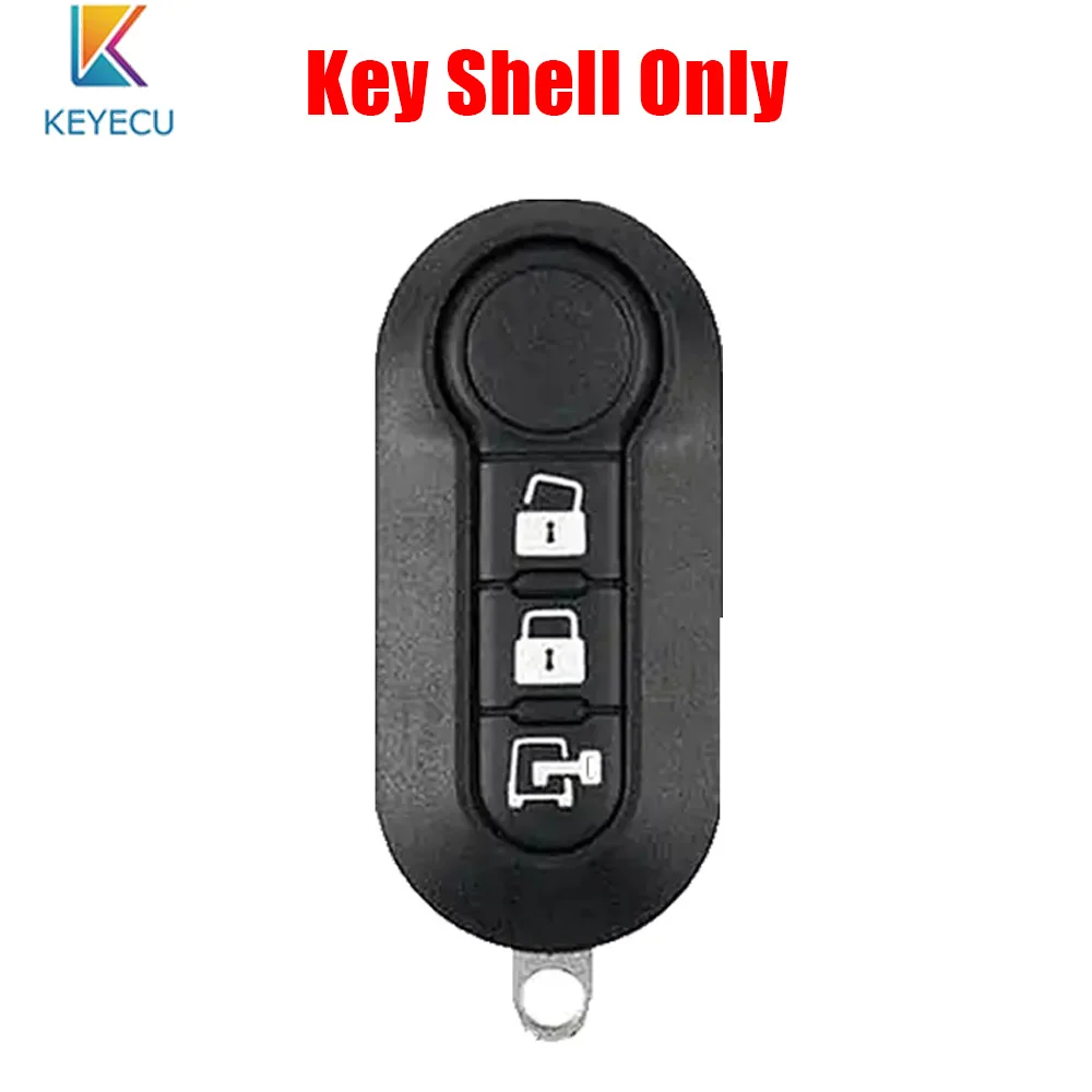 Чехол KEYECU для дистанционного ключа чехол с 3 кнопками Fiat 500L MPV Ducato Citroen Jumper Peugeot Boxer