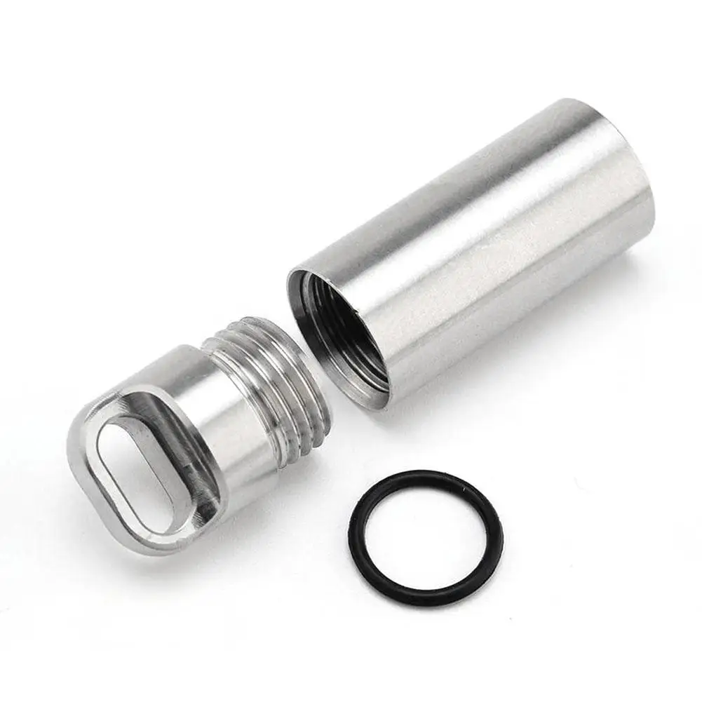 Waterproof Capsule Shape Aluminum Pill Case Keychain Outdoor Pocket Holder Container Delicate Seal Medicine Organizer Box | Спорт и