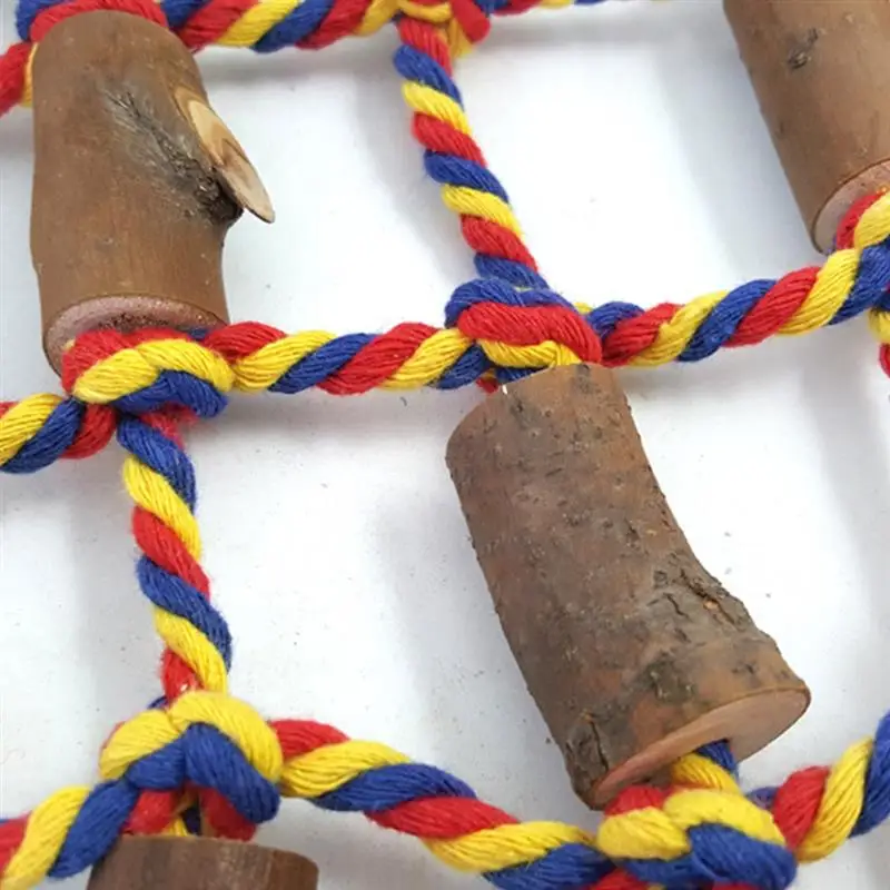 Подвесная сетка для попугаев игрушка скалолазания качели веревка птиц гамак с