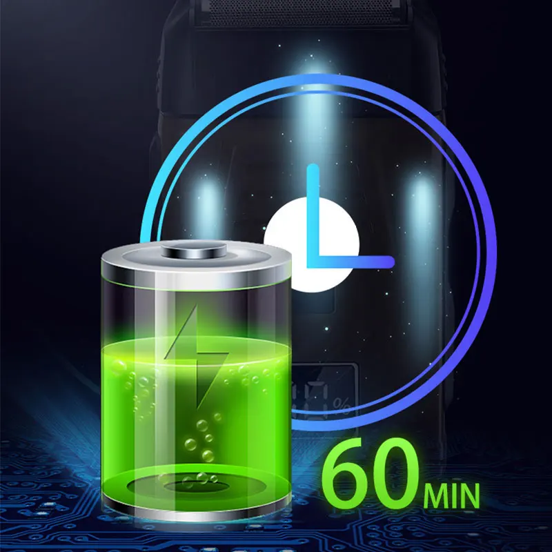 Мощная Влажная и сухая Бритва для мужчин бритва бороды аккумуляторная лица лысая