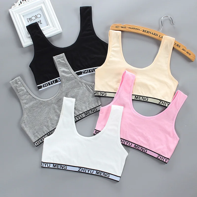 Sujetador de entrenamiento para adolescentes, chaleco para ni&ntilde;a, ropa interior suave, accesorios para ni&ntilde;a, sujetadores transpirables para ni&ntilde;a de 7 a 16 a&ntilde;os-0