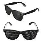 Черные очки унисекс для ухода за глазами, очки для упражнений, очки с отверстиями, очки для зрения, улучшенное пластиковое высокое качество