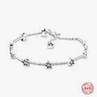 Женский браслет из серебра 925 пробы, с подвеской в виде неба