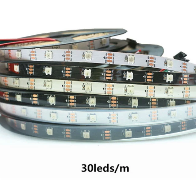 

WS2812B/SK6812 Led Strip 30/60/74/96/144 pixels/leds/m WS2812 Smart RGB Led Light Strip Black/White PCB IP30/65/67 DC5V
