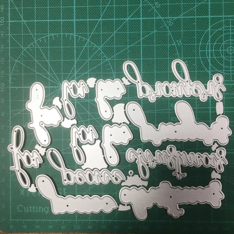 Blessing Letter Words Metal Cutting Dies Embossing Die Cuts Scrapbooking Paper Craft Knife Mould Blade Punch Stencils | Дом и сад