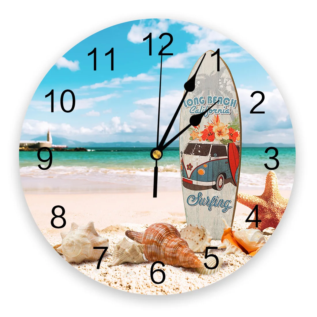 Пляжные часы для серфинга настенные кухни гостиной с орнаментом современный