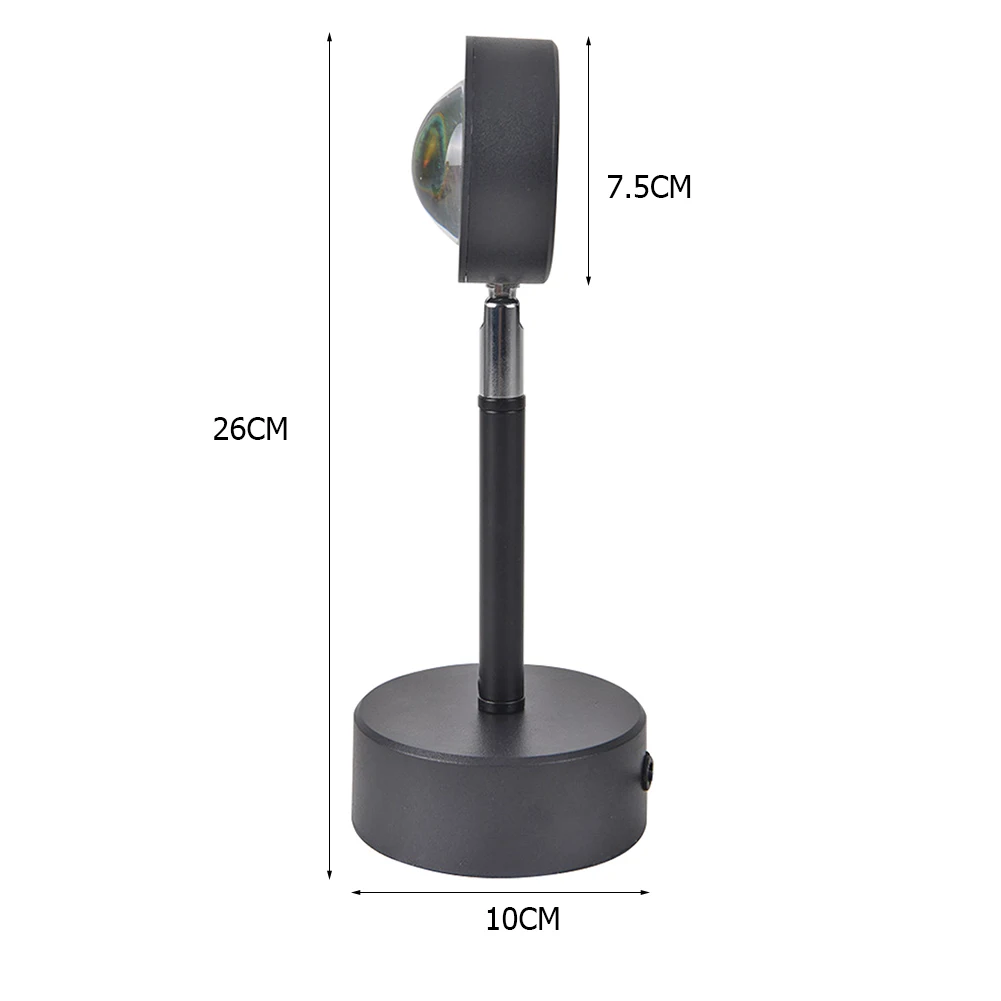 

1pc Colorful Lamp USB Rainbow Sunset Projector Atmosphere LED Night Light Home Coffee Shop Background Wall Decoration