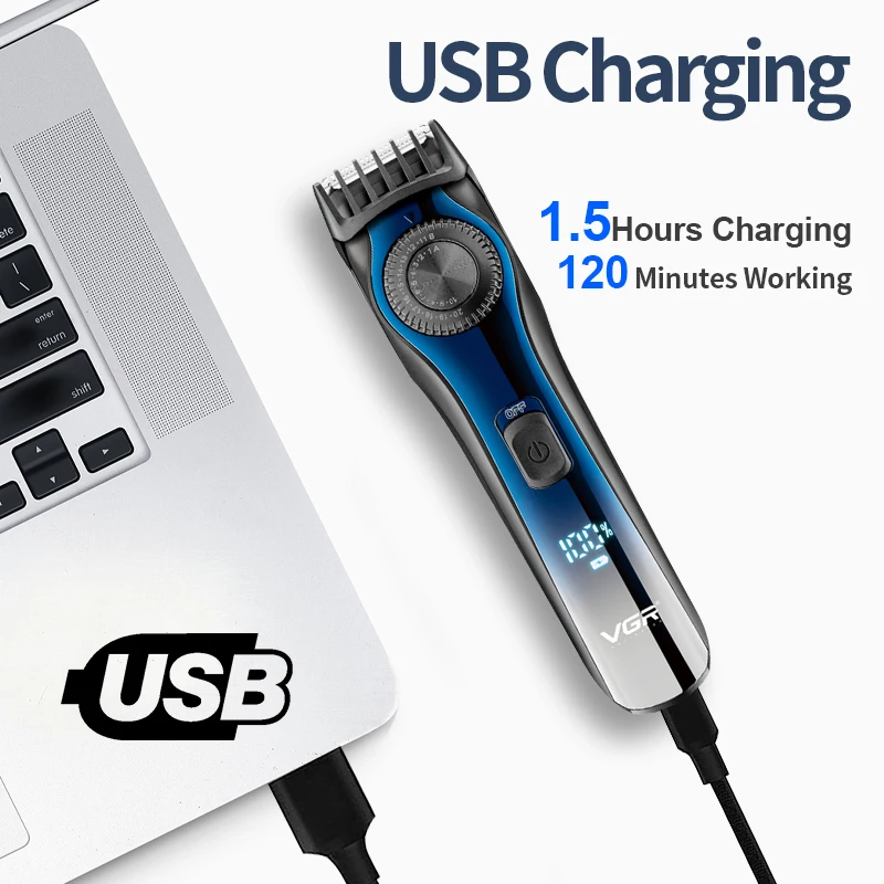

Powerful Hairs Trimmer Cutting LCD Screen Machine Barber Haircut Professional Hair Clipper Rechargeable Hair Clipper Razor