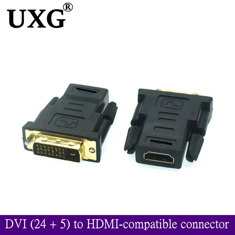 

1 шт. адаптер DVI-HDTV-совместимый двунаправленный кабель DVI D 24 + 5 Штекерный разъем HDTV-совместимый конвертер проектор HDTV