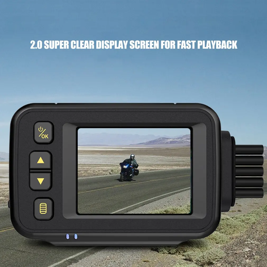 

MT30A 2 Inch IP67 Waterdicht Motorfiets Dash Camera Fiets Motorbike Black Box Dashcam Recorder W / Parking Monitoring