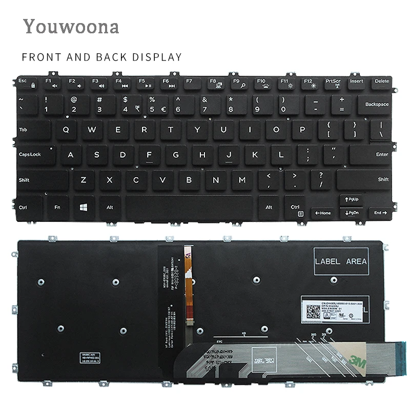 Новая Оригинальная клавиатура для ноутбука Dell Inspiron 5480 5481 5482 5488 15-5580 5588 7580 5585 |