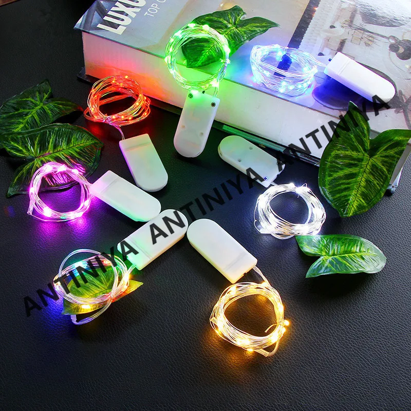 Гирлянсветильник светодиодная на медном проводе с питанием от батарейки | Лампы