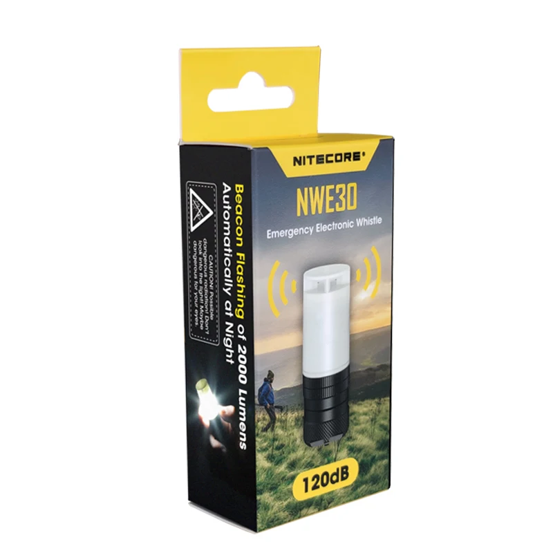 NITECORE NWE30 120dB аварийный электронный свисток + 2000 люмен смарт датчик мигающий