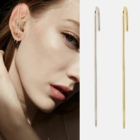andywen 925 sterling silver ear thread ear pin plain ear cuff long earbar earring women 2021 cuffs jewelry luxury accessories