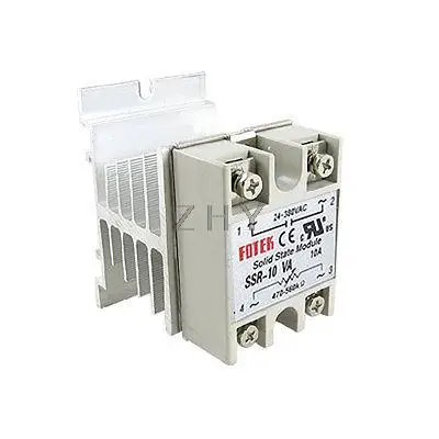 AC 24-380V 10A SSR Soid State Relay Voltage Resistance Regulator w Heat Sink | Обустройство дома