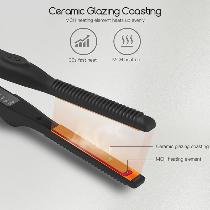 

Ultra-Thin Hair Straightener Curler Professional Ceramic Flat Iron for Short Hair Fast Styling Adjustable Tools