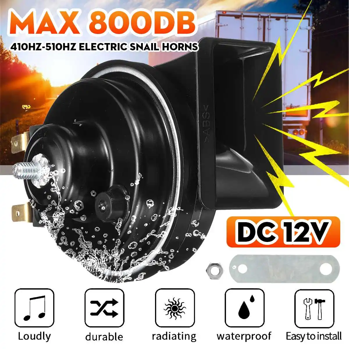 Звуковой сигнал 800 дБ 2 шт. двухцветный для автомобиля улитки | Автомобили и