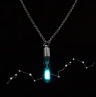 2020 светящаяся стеклянная подвеска ожерелье дамы ожерелье с песочными часами классический индивидуальный светящийся камень дамы ювелирные изделия