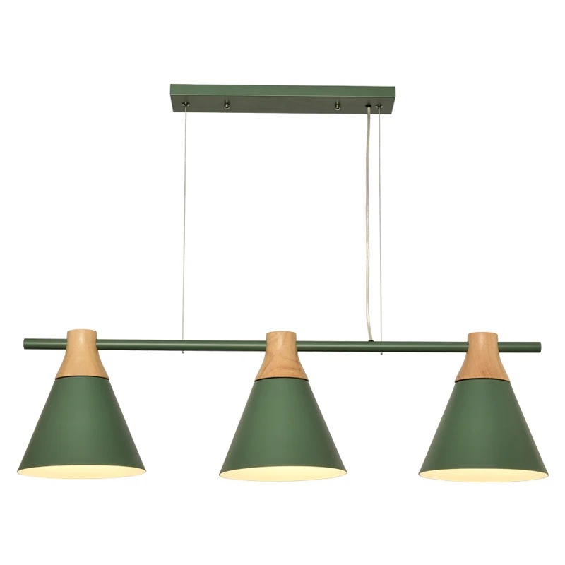 Скандинавский зеленый металлический подвесной светильник s современный