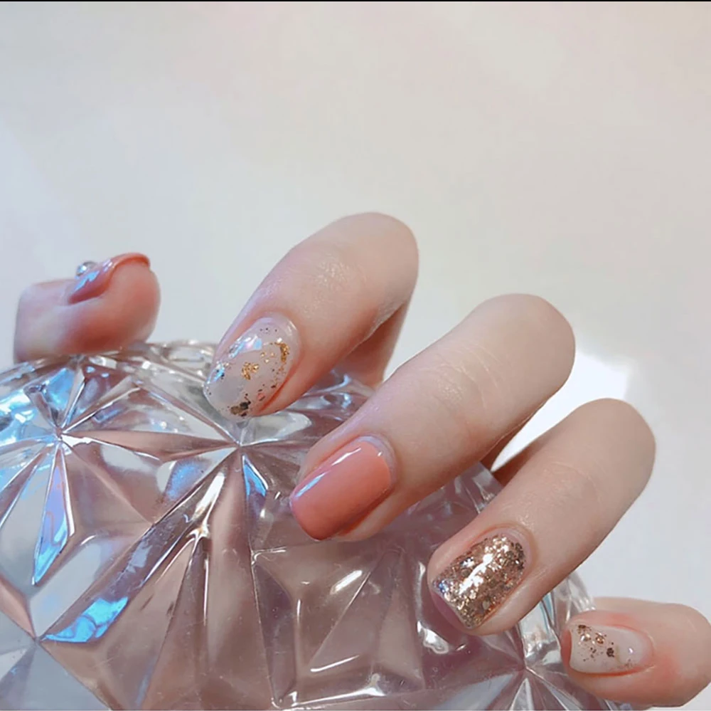 Sparkly Nail Powder 1 Bottle Nail Glitter Powder Sparkly Pink Gold Silver Champagne Colorful Shimmer Flash Effect Decoration