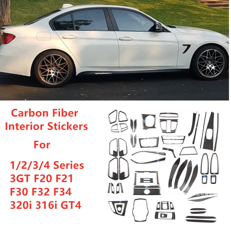

Внутренняя Обложка из углеродного волокна для BMW 3/4 серии 3GT F30 F31 F32 F34 320i 316i GT4, стильные автомобильные аксессуары
