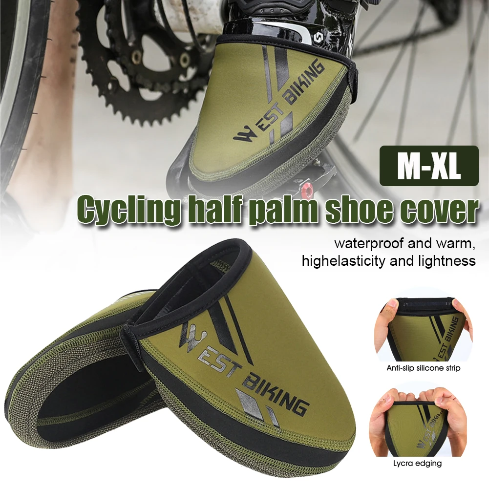 

Cycling Equipment Half Shoe Cover Windproof Toe Thermal Fleece Lining Warmer Waterproof MTB Road Bike Winter Bicycle Overshoes