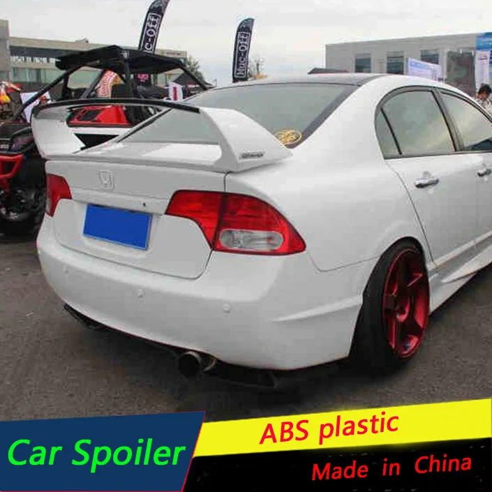 Для Honda Civic спойлер 2006/2007/2008/2009/2010/2011 ABS Пластик Автомобиля Заднее Крыло багажника спойлер высококачественное снаряжение для спортивного автомобиля крыло