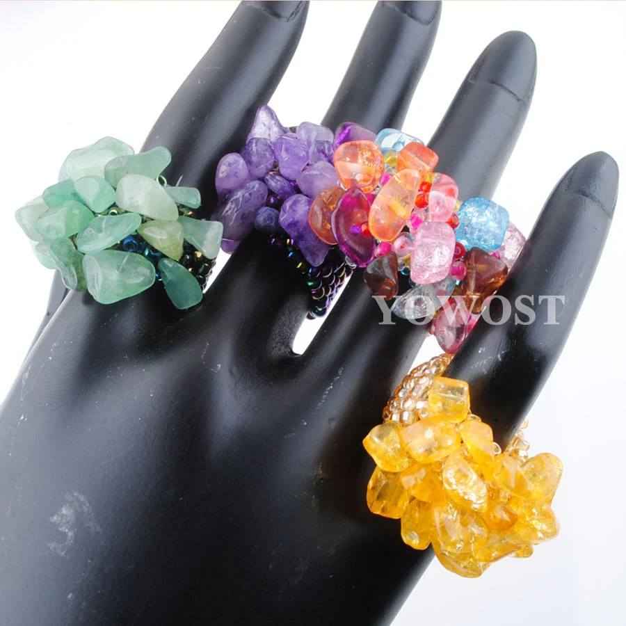 Бесплатная доставка бусины из драгоценного камня 4 8 мм стрейчевое кольцо на