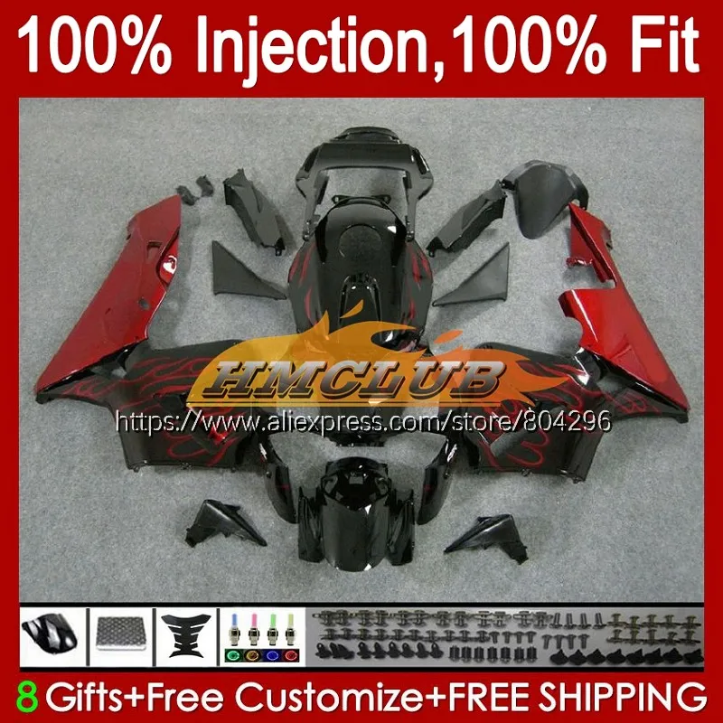 

Инъекция для HONDA CBR 600RR 600F5 600CC CBR600RR 0No.16 CBR 600 CBR600 RR F5 03 04 CBR600F5 2003 2004 Обтекатель OEM Red Flame