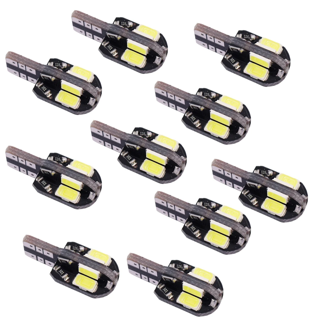 

Комплект из 10 белых светодиодных ламп T10 5630 8SMD для приборной панели автомобиля, лампы для чтения, комплект для преобразования
