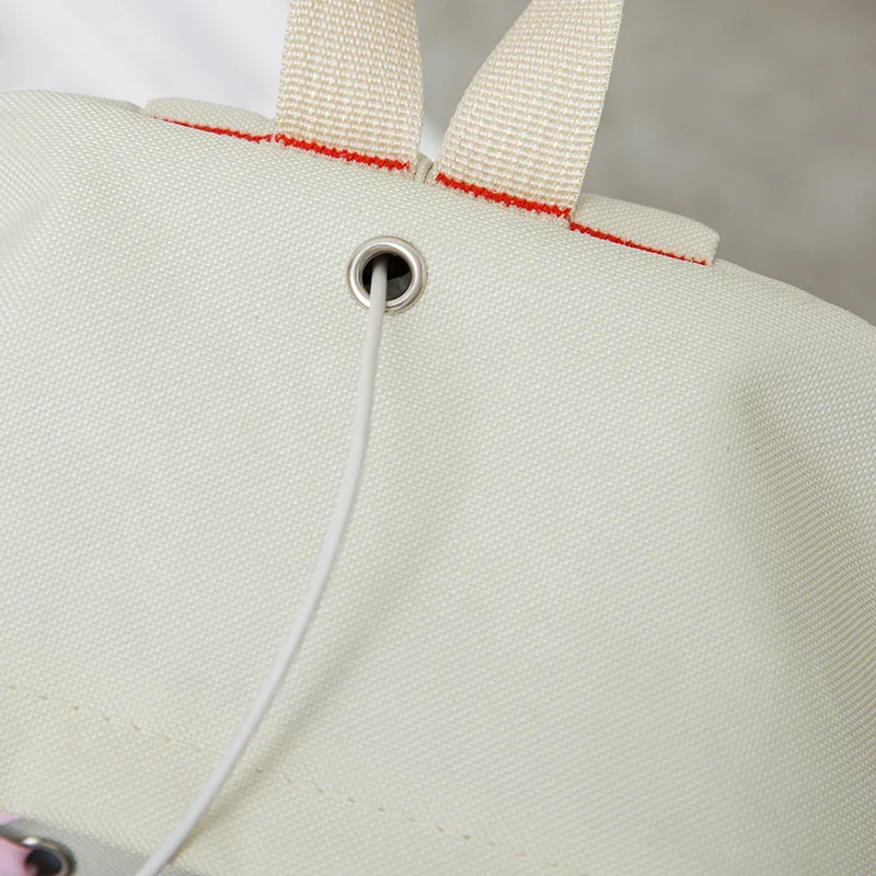 

4Pcs/Set Ribbon Chain Bowknot Letter Mochila Canvas Backpack Travel Rucksacks Leisure Backpacks For Teenage Girls School Bagpack