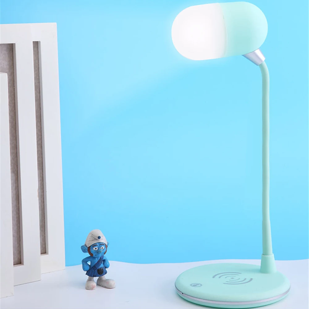 L4 Qi беспроводной зарядное устройство Стенд светодиодный светильник Настольная