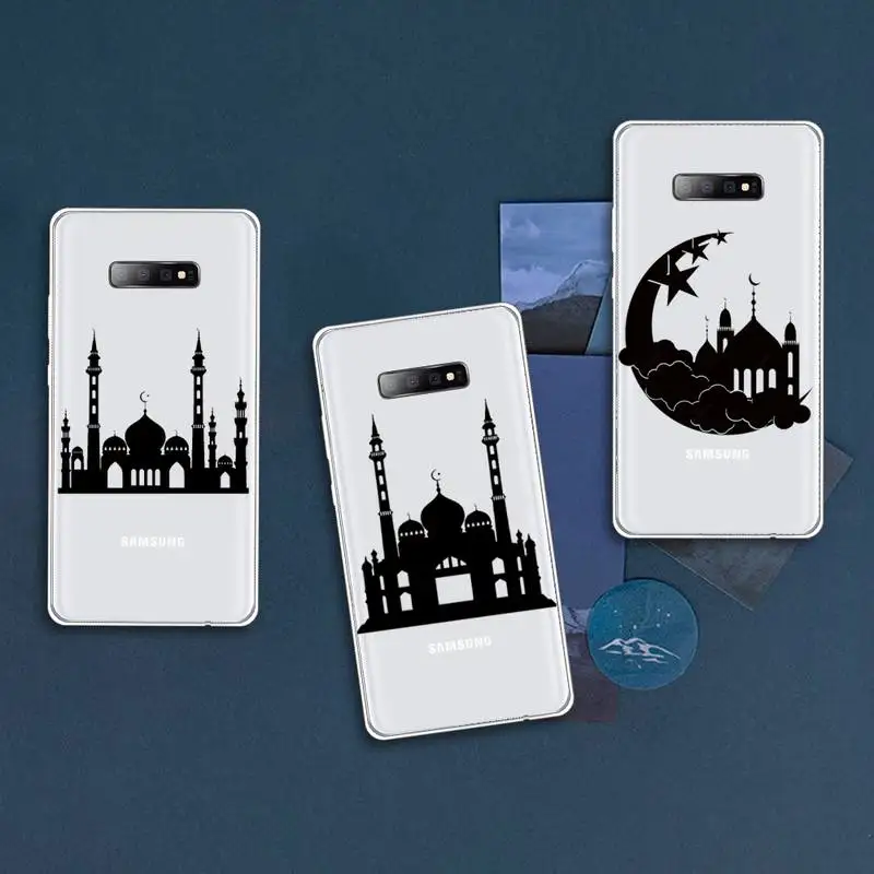 

Muslim mosque Moon logo Phone Case Transparent For Samsung Galaxy A S Note J 5 8 51 2016 Prime 20 Ultra 6 7 Edge PLUS 21