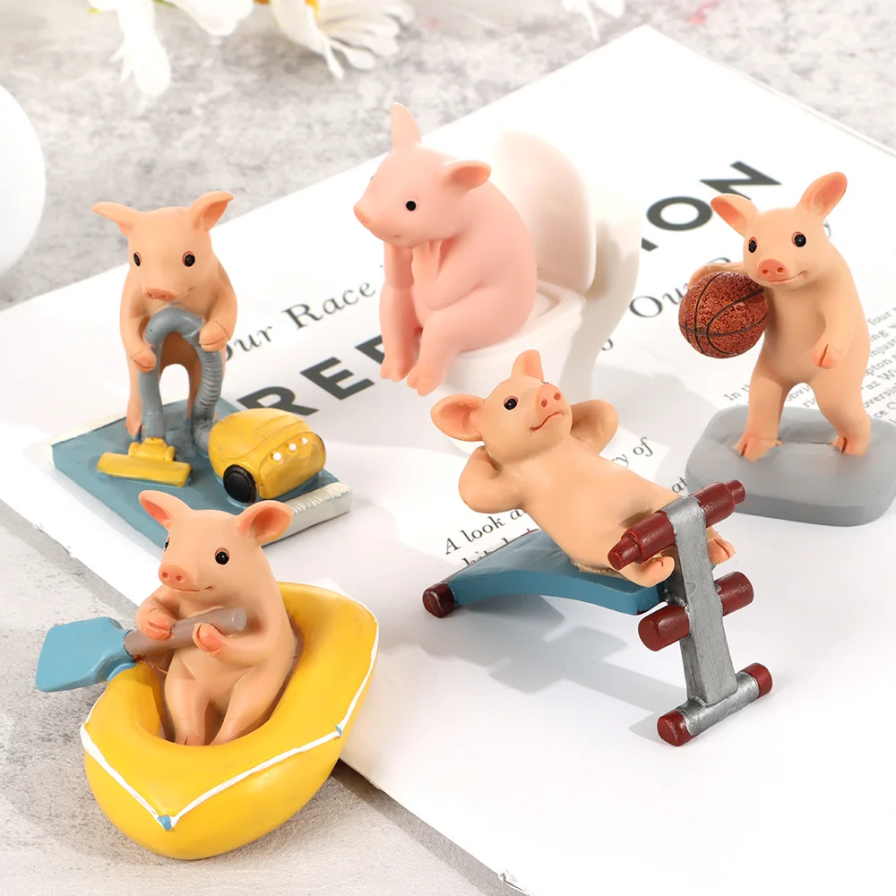 

Коллекция, украшение для дома, садовые миниатюрные фигурки животных, настольное украшение, милая фотоигрушка, подарок для детей