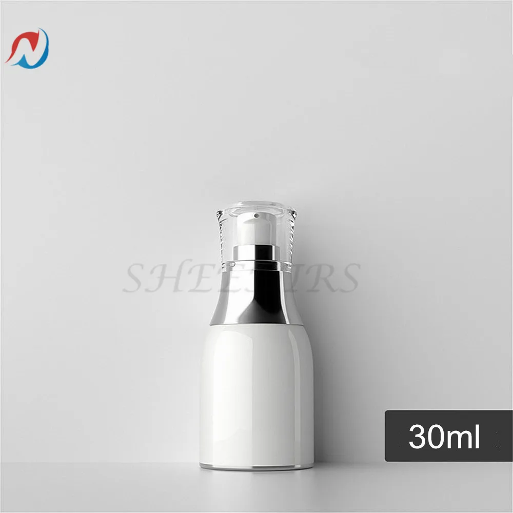

3PCS 30ml/1OZ Empty Acrylic Airless Pump Vacuum Bottles pearl white PP airless bottle Refillable Cream Lotion Makeup Emulsion