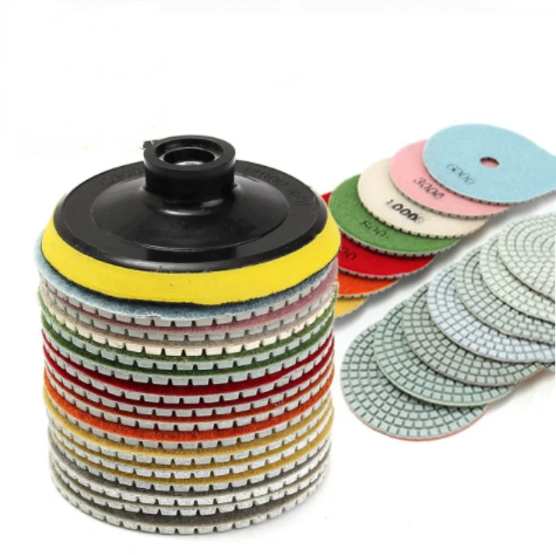 

16pcs Sandpaper Sanding Grinding Disc Wet Diamond Polishing Pads Tile Marble Granite Polisher Flexible Stone Ceramic Hand Tools