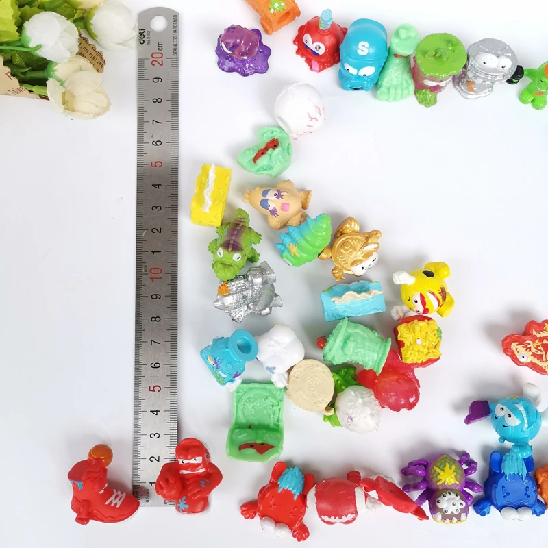 

100pcs/lot New Brand Trashs Mini soft Figure Packing Grossery Rotten Bin Monster Gang Squishy slime Toy Cute 3D Collection