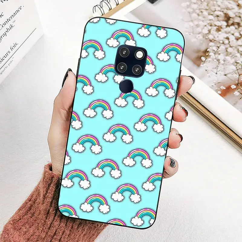 Милый Радужный чехол TOPLBPCS с облаком для телефона Huawei Mate 20 10 lite pro X Honor paly 6 5 7 9 prime 2018